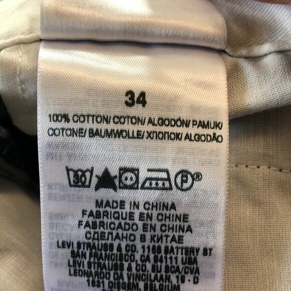 Dockers Shorts Blue With Anchors Flat Front Size 34 - Picture 6 of 6